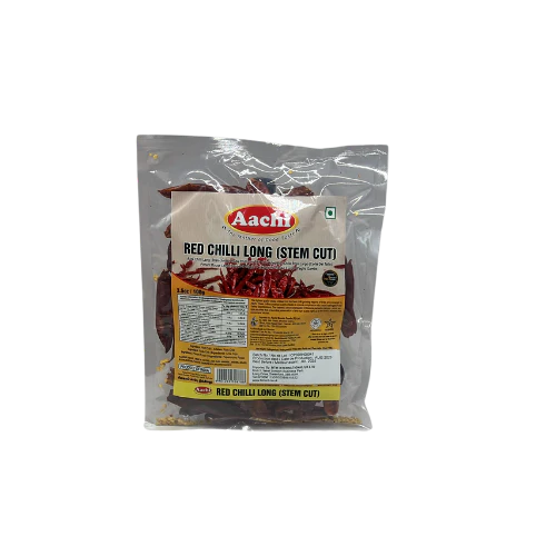 AACHI RED CHILLI LONG (STEM CUT) 100G