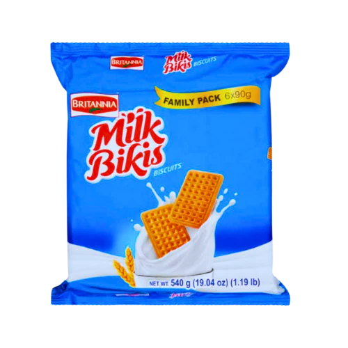 BRITANNIA MILK BIKIS BISCUITS - FAMILY PACK (6*90G)
