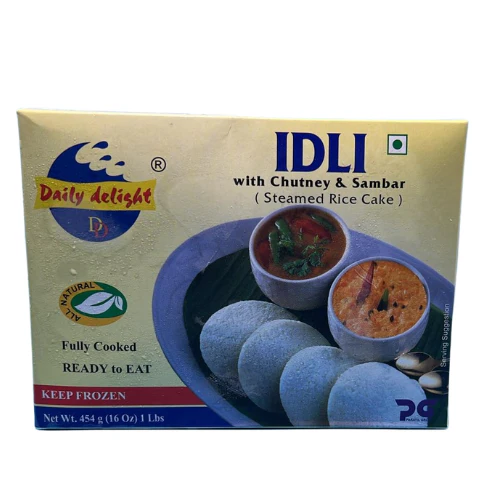 DAILY DELIGHT FROZEN IDLI WITH CHUTNEY AND SAMBAR 454G