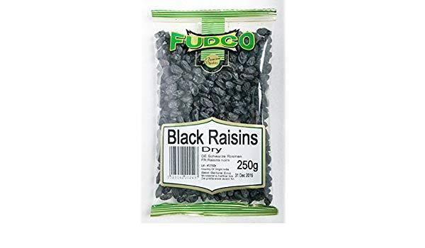 FUDCO BLACK RAISINS DRY 250G