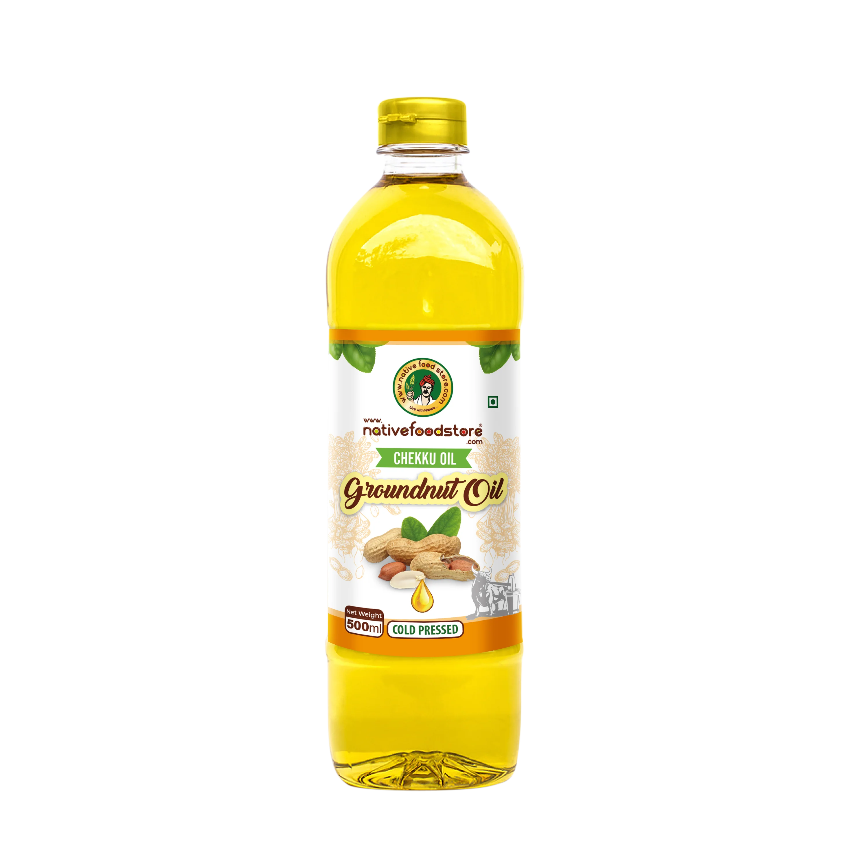 NATIVE FOOD STORE COLD PRESSED (MARACHEKKU) OIL 1LTR - GROUNDNUT (PEANUT)