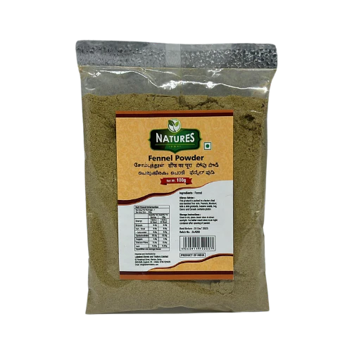 NATURES FENNEL POWDER 100G