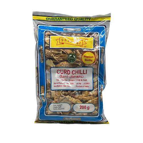 SHANKAR DRIED SALTED GREEN (CURD) CHILLI 100G