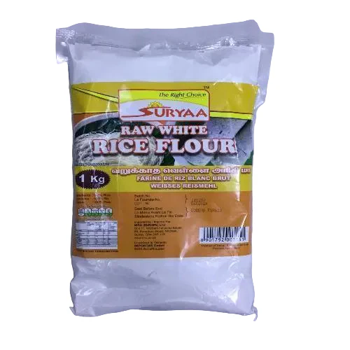 SURYAA RAW WHITE RICE FLOUR - 1KG