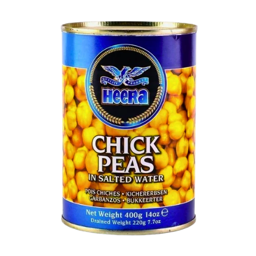 HEERA BOILED CHICK PEAS IN SALTED WATER (TIN) 400G