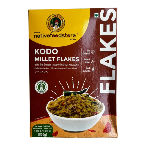 NATIVE FOOD STORE MILLET FLAKES 500G - VARAGU (KODO MILLET)