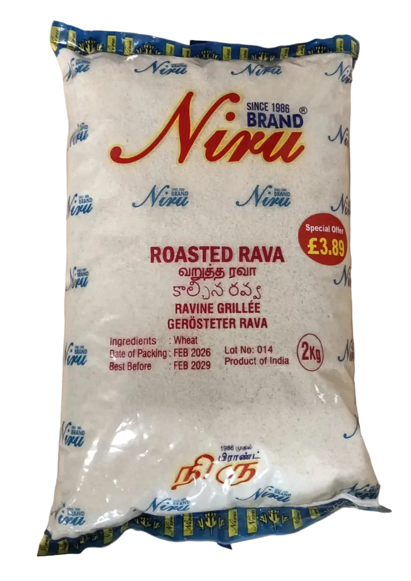 NIRU ROASTED RAVA (SOOJI) - 2KG