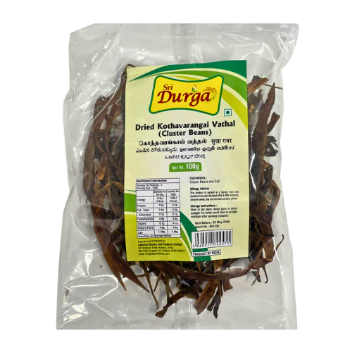 SRI DURGA DRIED VATHAL 100G - KOTHAVARAI (CLUSTER BEANS)